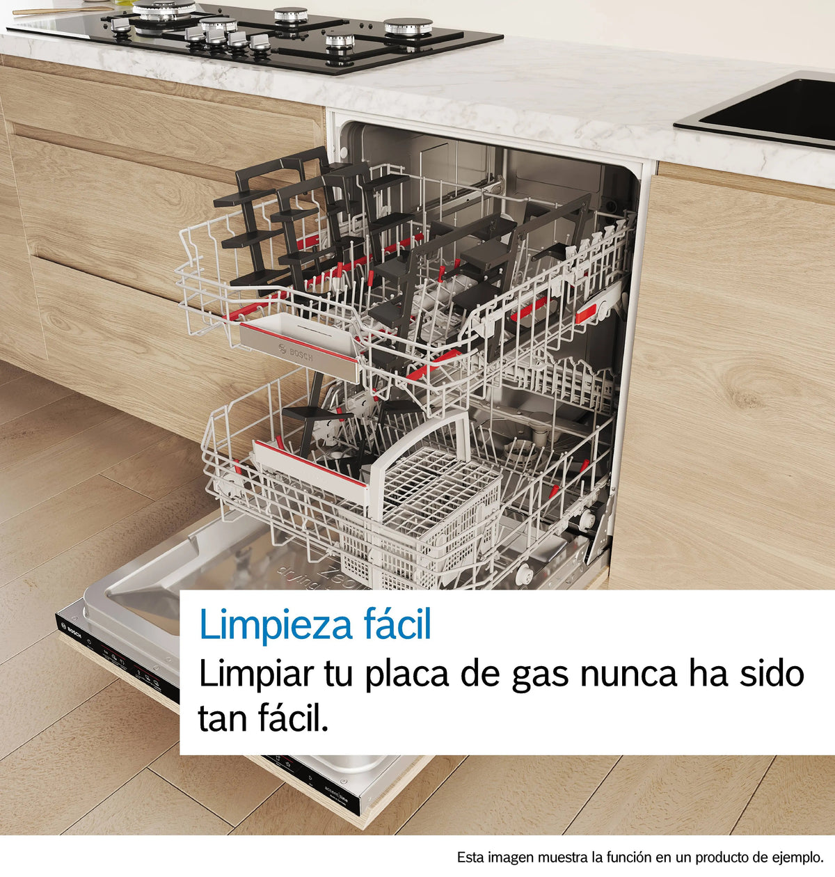 Anafe a Gas Bosch Serie 6 PPQ7A6I40 75 cm Cristal Negro 5 Quemadores