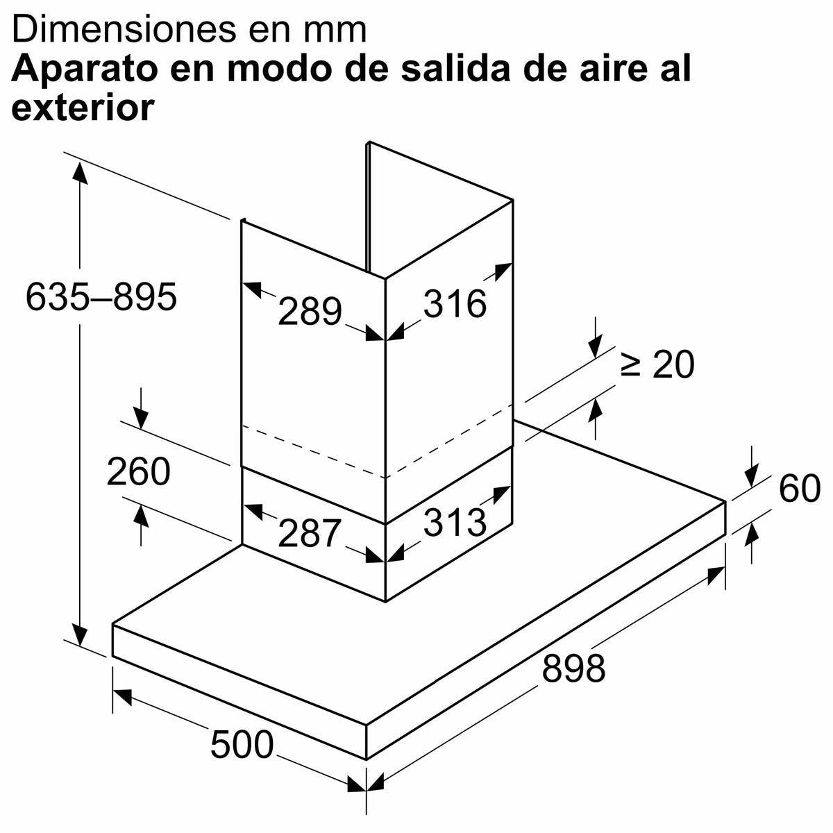 Campana Extractora Bosch Serie 4 DWB95CC60 90 cm Negra Mate