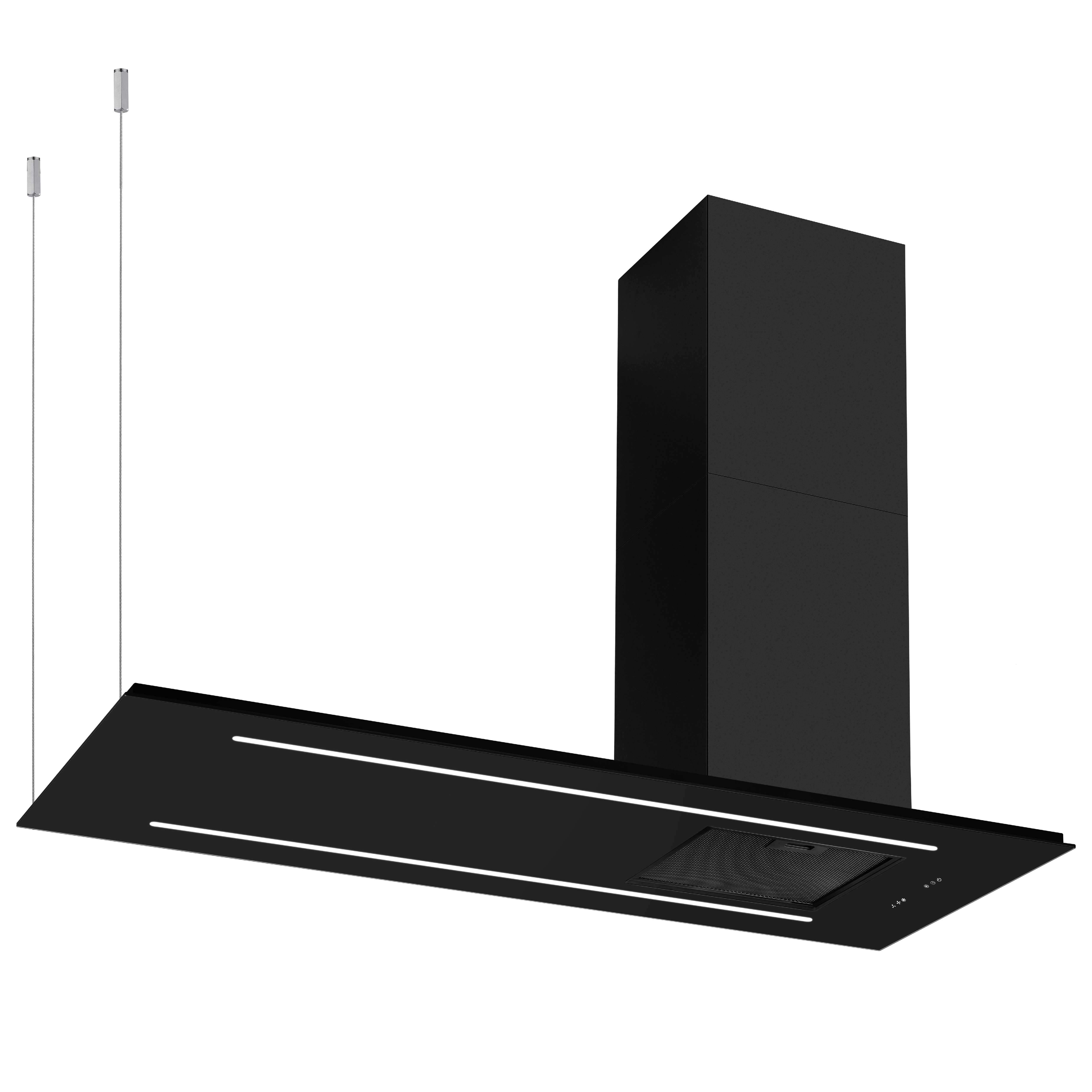 Campana Isla ARTEI CANDIDA 1400mm Negra con Control Táctil