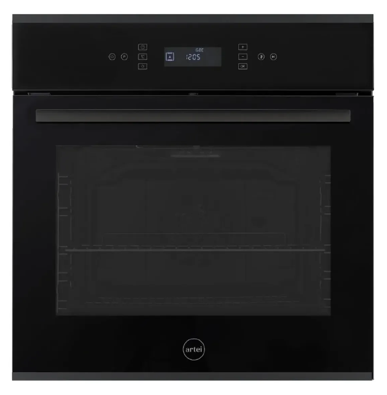 Combo Artei Niro Pirolítico Touch 67L + Anafe Vitrocerámico 4 Zonas Negro