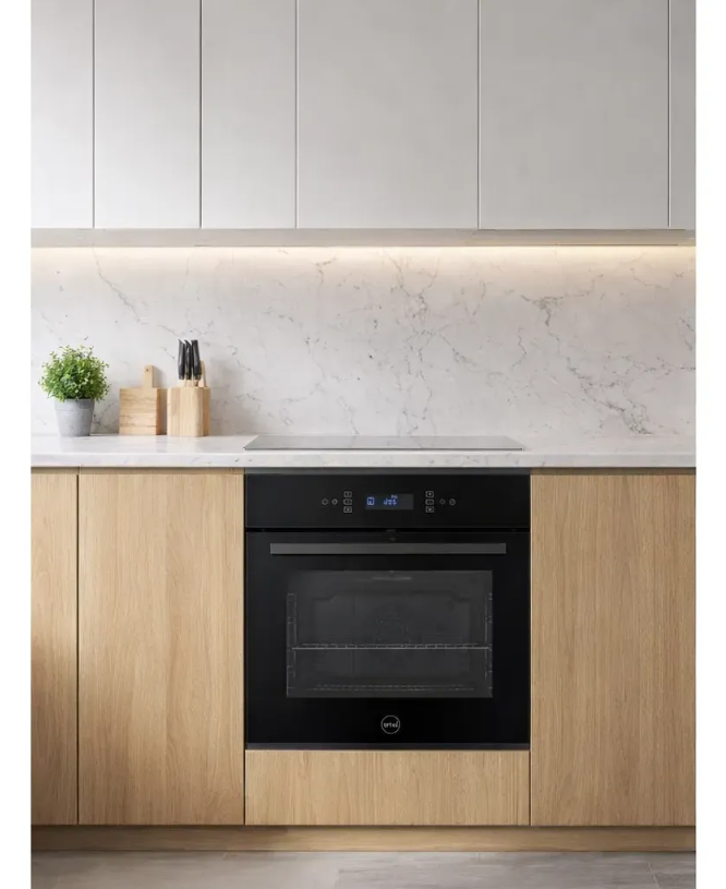 Combo Artei Niro Pirolítico Touch 67L + Anafe Vitrocerámico 4 Zonas Negro