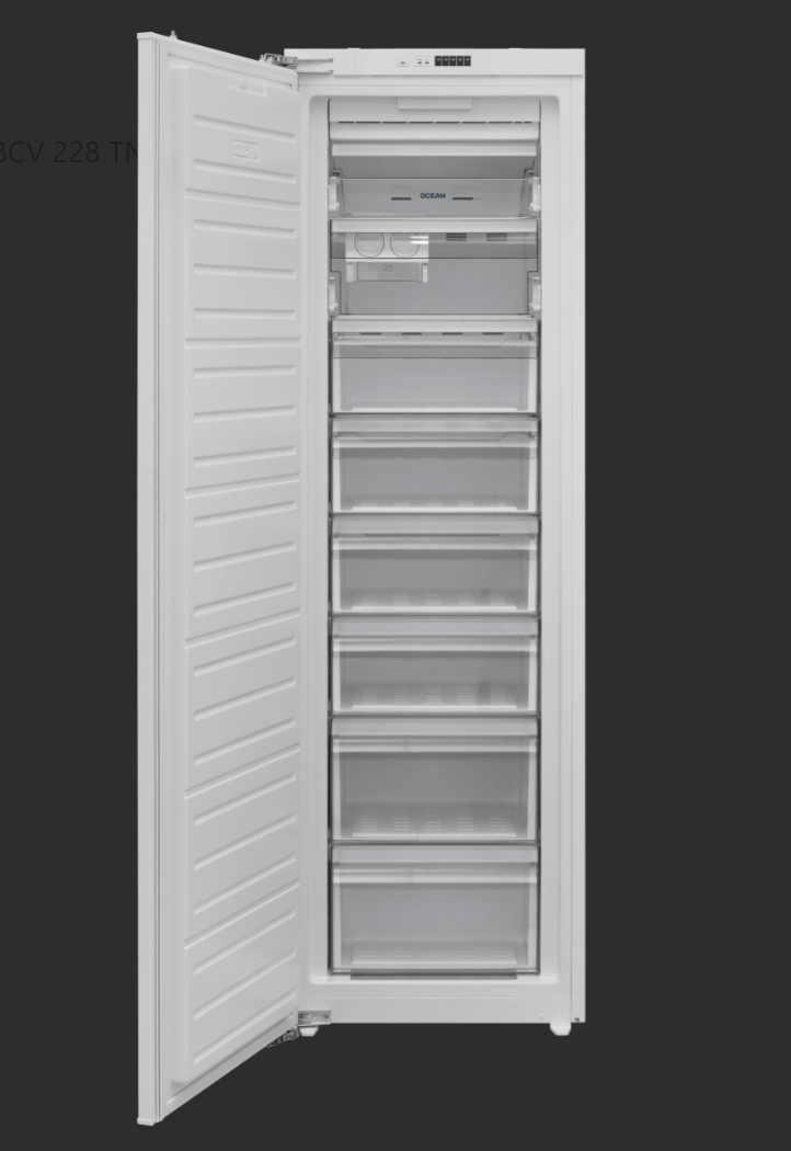 Freezer Panelable OCEAN BCV228TNF3  No Frost  Tropical  197 lts  Clase A  6 cajones + 2 flaps  Puertas Reversibles