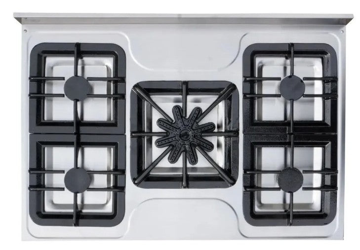 Anafe Tst Semi Industrial 90 Cm 5 Hornallas Acero Inoxidable 470-90