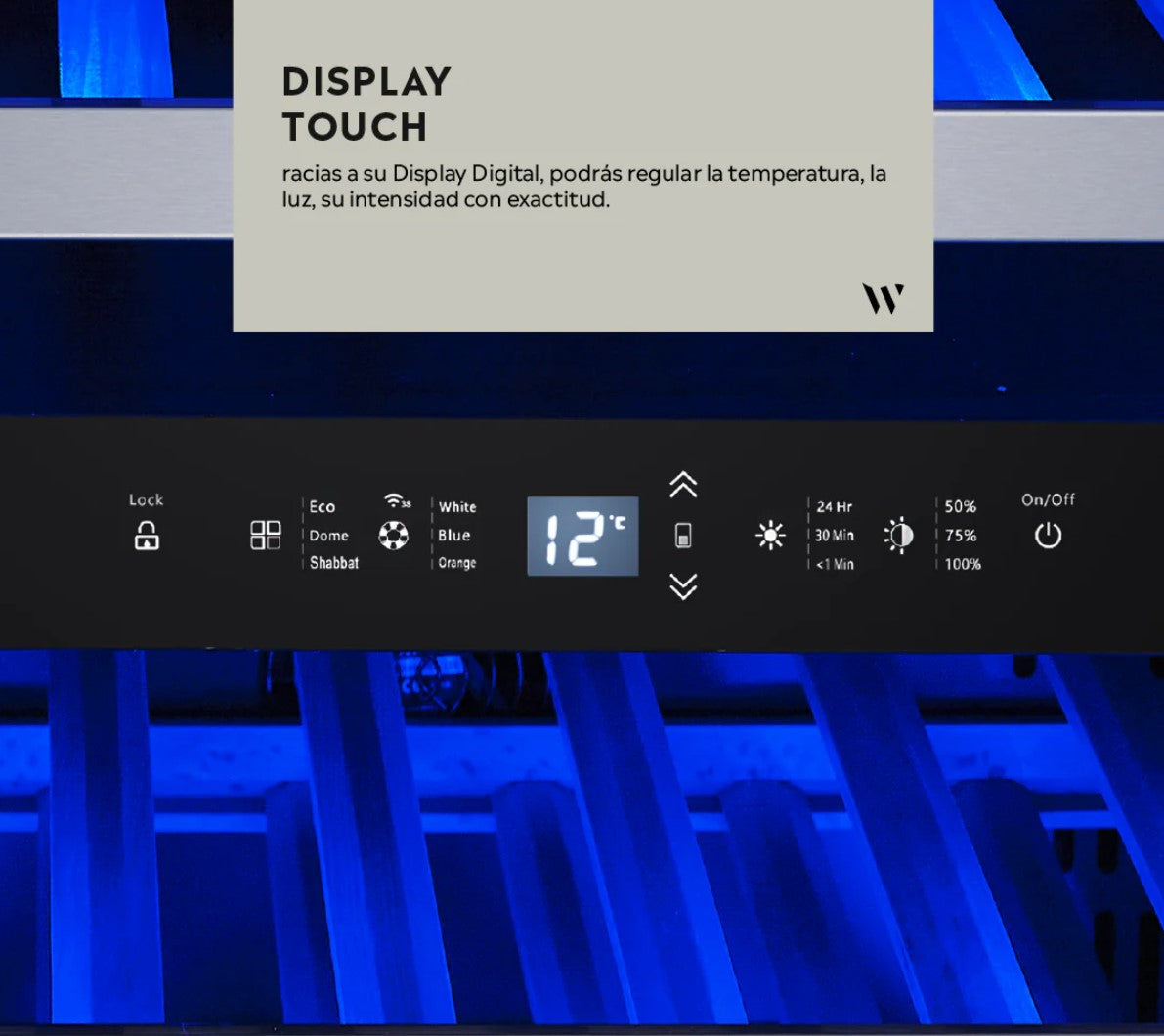 CAVA WIFI LUXURY EDITION INOXIDABLE PARA 138 BOTELLAS - SIMPLE TEMPERATURA