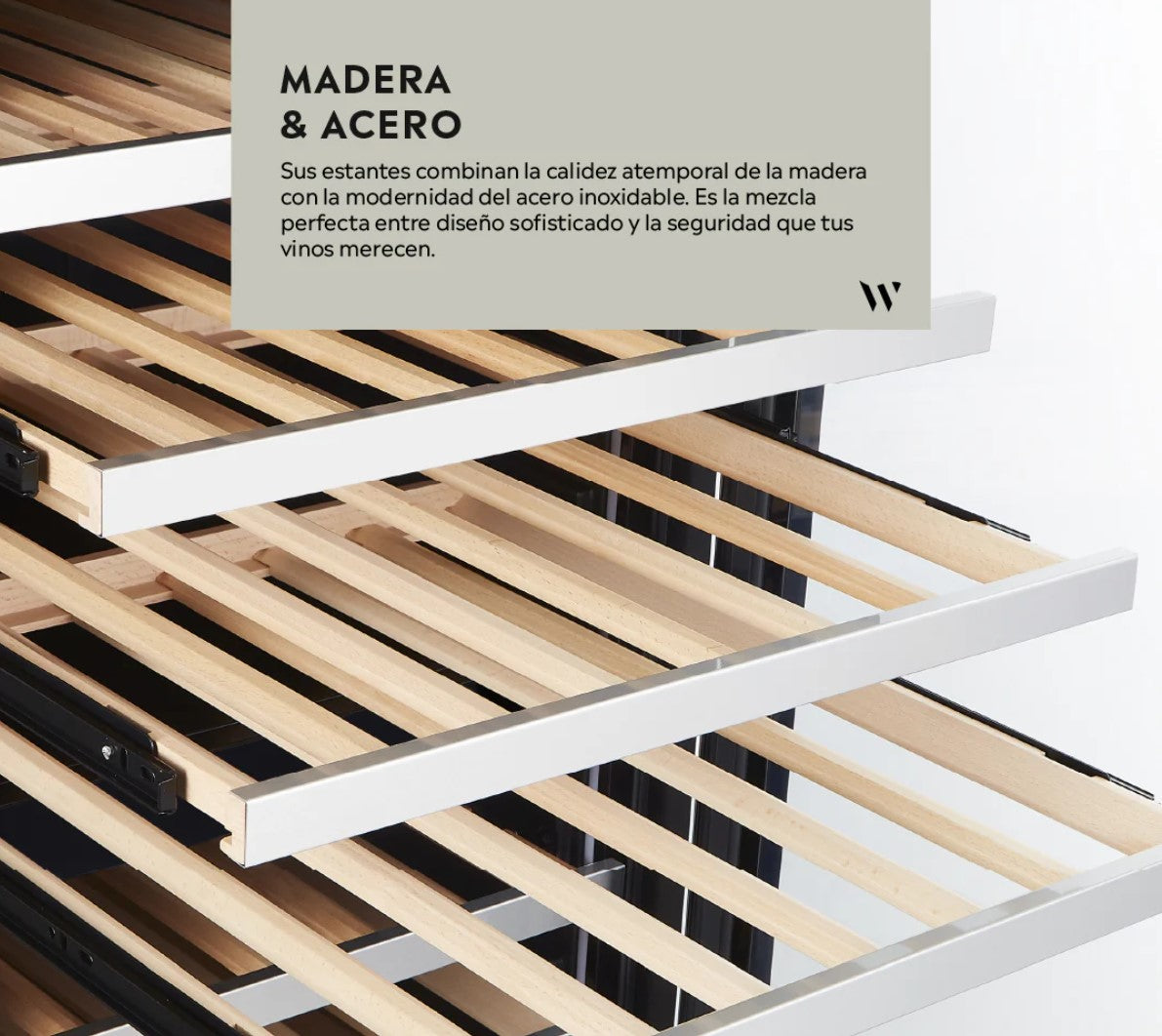 CAVA WIFI LUXURY EDITION INOXIDABLE PARA 138 BOTELLAS - SIMPLE TEMPERATURA