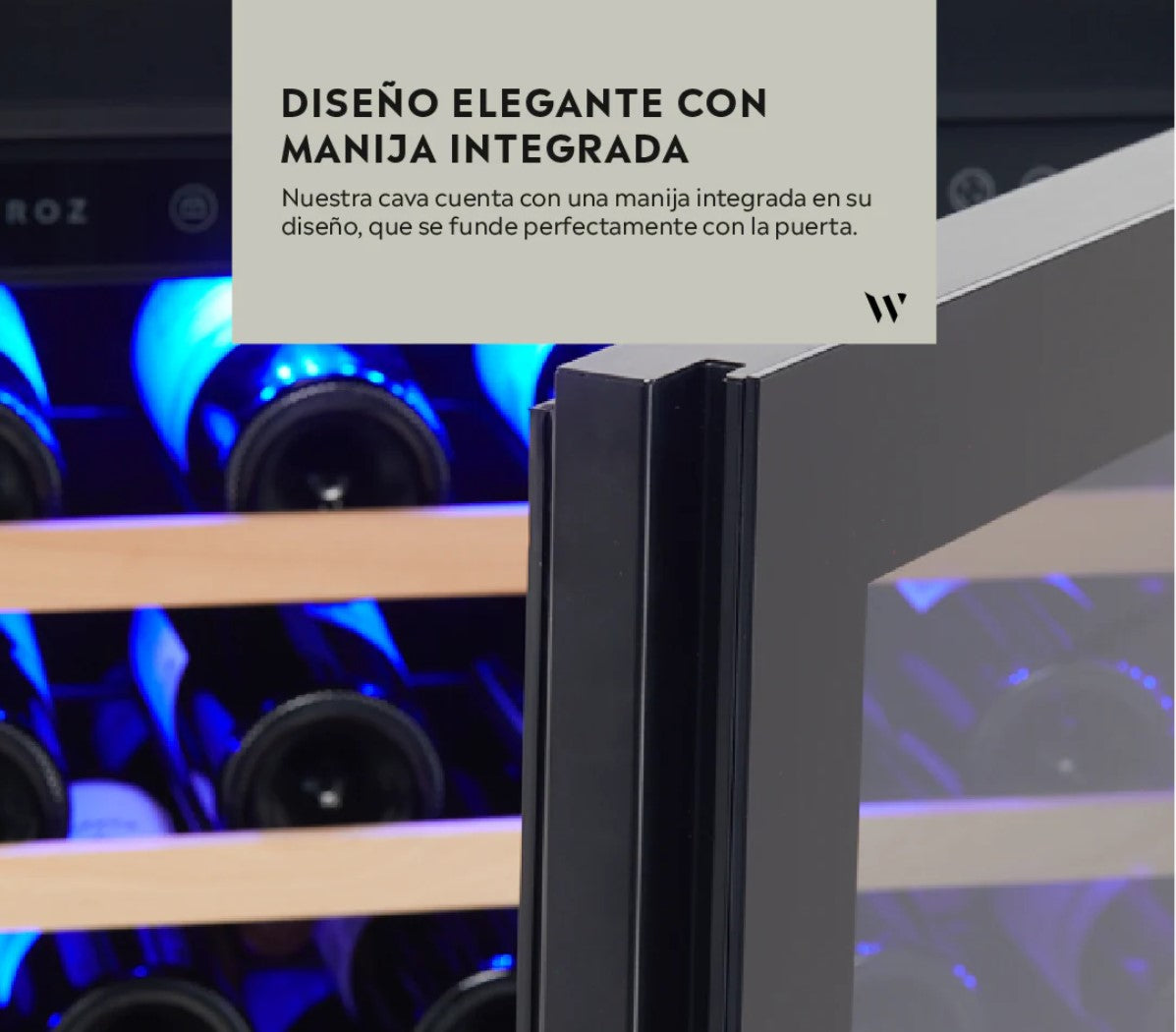 CAVA WINEFROZ GLASS DOOR EDITION PARA 56 BOTELLAS - SIMPLE TEMPERATURA