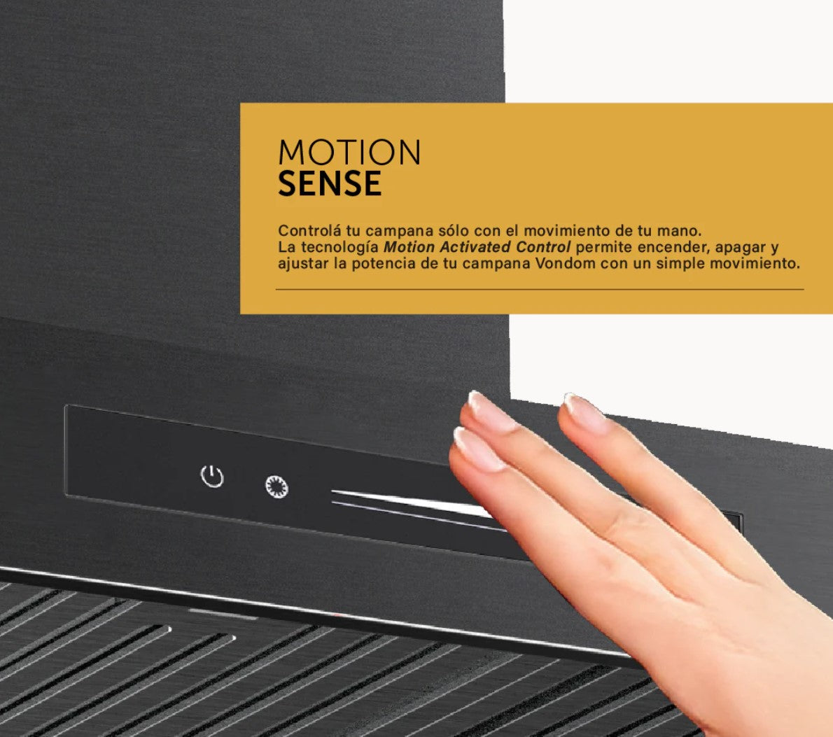 Campana de Pared Vondom Acero Inoxidable Negro 76 cm VC76NH