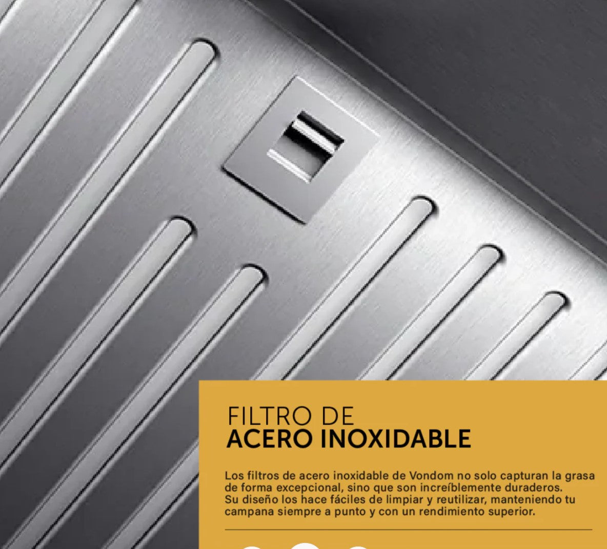 Campana de Pared Vondom Acero Inoxidable Negro 76 cm VC76NH