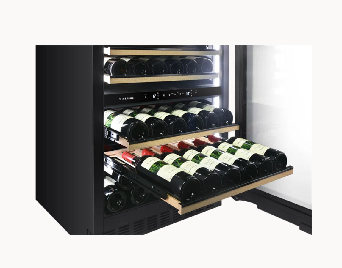 Cava de vinos PANELABLE - Built In - Doble Temperatura para 39 botellas MN27BI