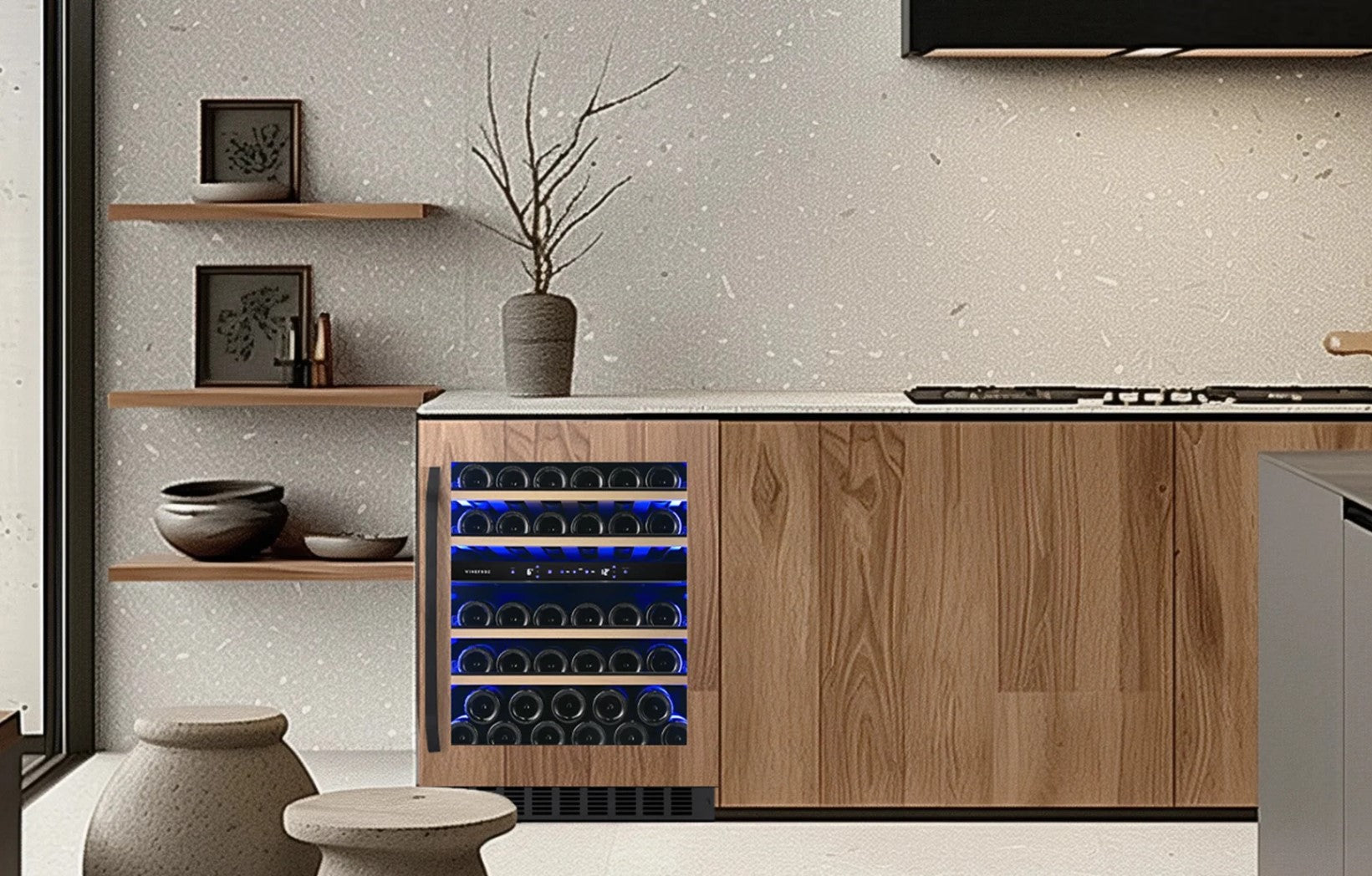 Cava de vinos PANELABLE - Built In - Doble Temperatura para 39 botellas MN27BI