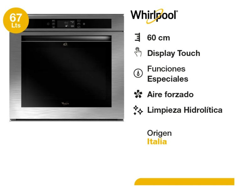 Horno Electrico Whirlpool Akzm656ix Italiano Digital 6TO Sentido WOB65ARDIM