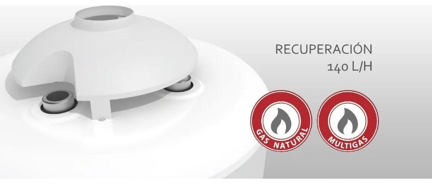 Termotanque Coppens TTQ50CO Recuperación Simultánea 50l Blanco