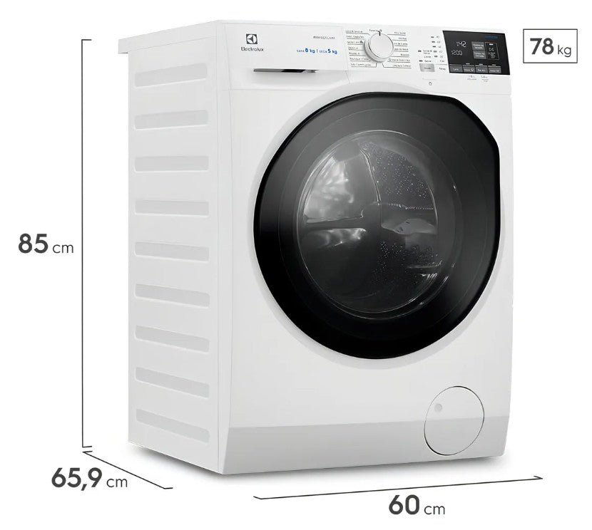 Lavasecarropas Electrolux EWD08B 8 kg Inverter Carga Frontal