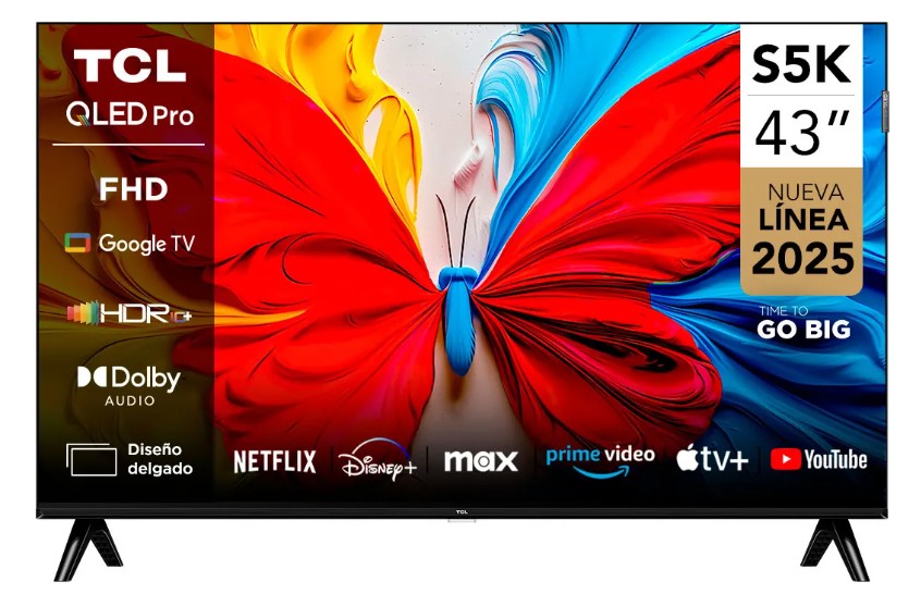 Smart TV TCL 43″ QLED Full HD 43S5K Google TV HDR