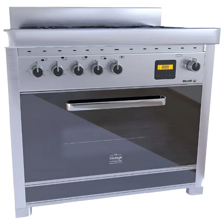 Cocina Morelli 18015 Vintage Touch 900 A Gas C/puerta Visor Negro