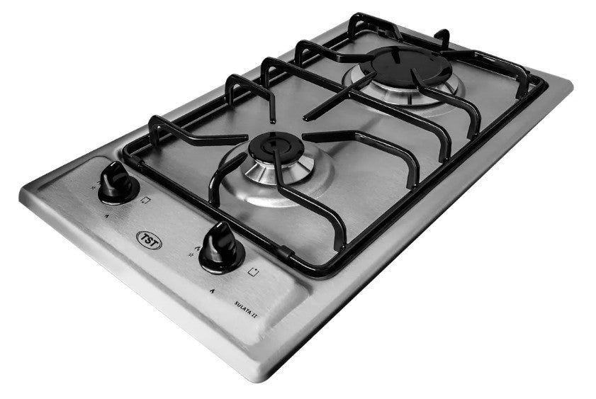Anafe a Gas TST Premium Sulata II 2 Hornallas Acero Inox 20-2