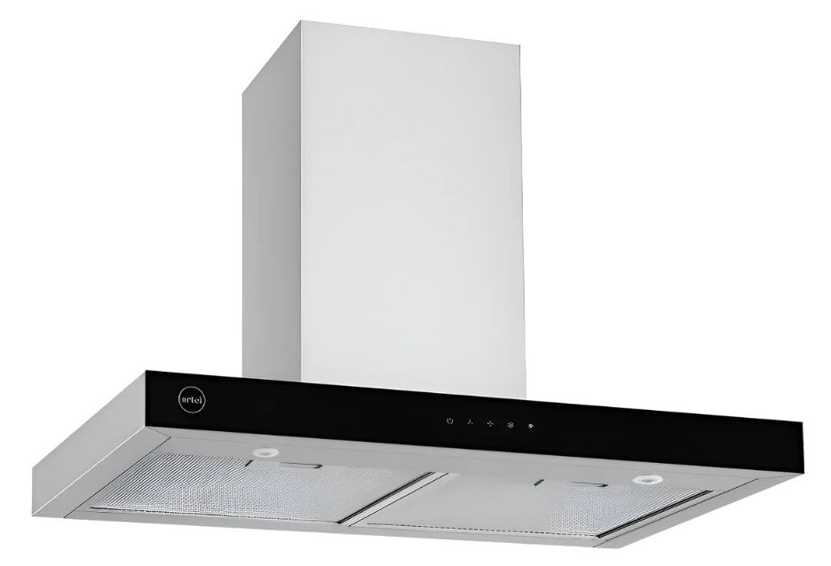 Campana Extractora Artei Anxeriz 60cm Acero + Vidrio Negro - UT1460E-1509-0102