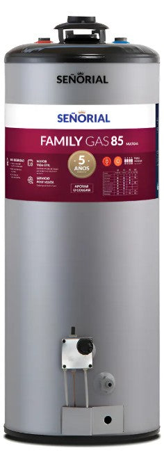 Termotanque Multigas Señorial TTS-85 85 L Piezoeléctrico Gris - 330008