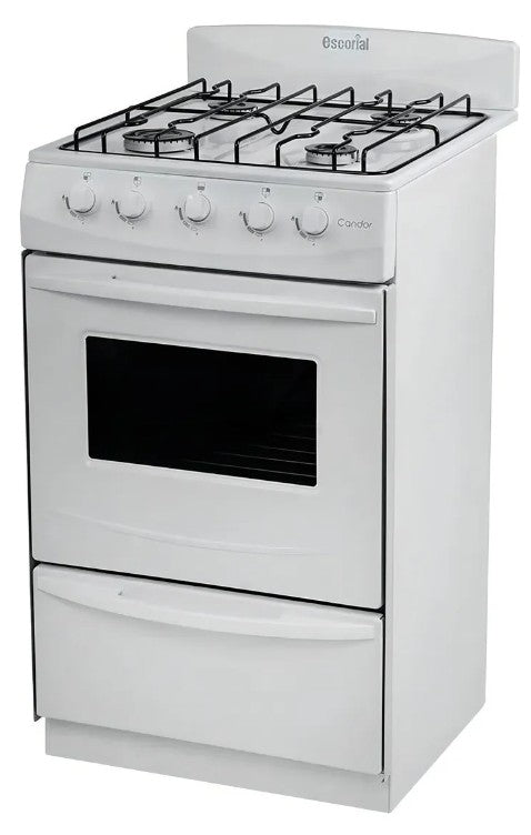 Cocina Escorial Candor S2 51 cm Gas Natural Blanca - 32584