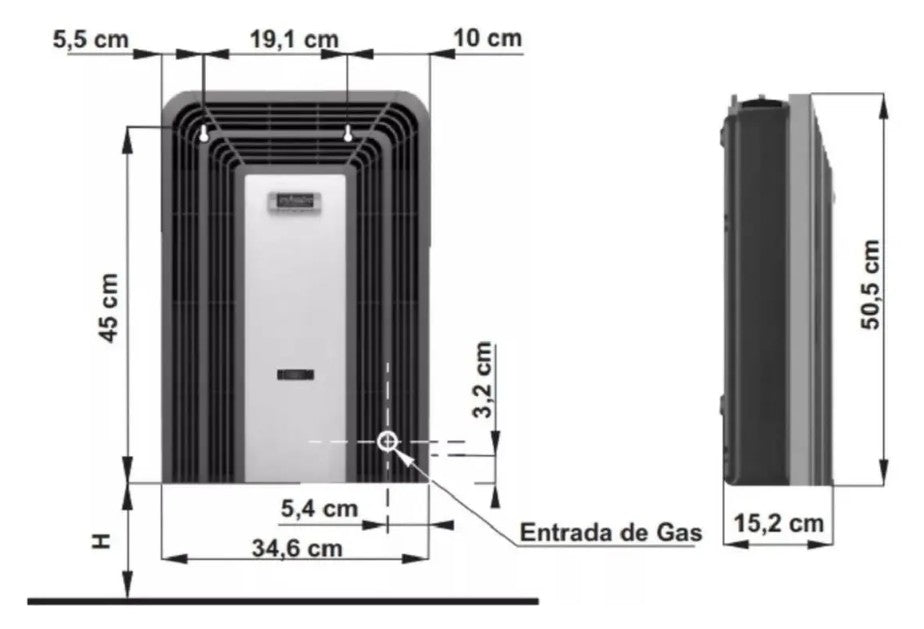 Calefactor Eskabe Miniconvex TT 3000 Kcal/h Sin Salida Multigas