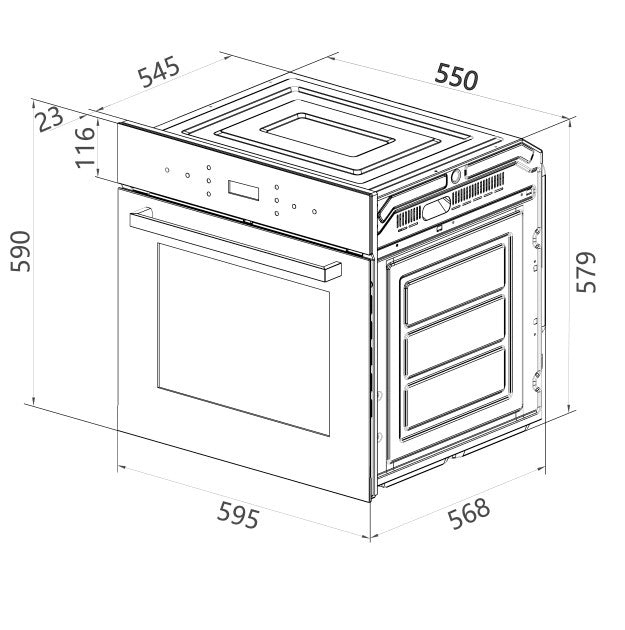 Horno Artei Electrico Domus 60cm Fe0767a-0311