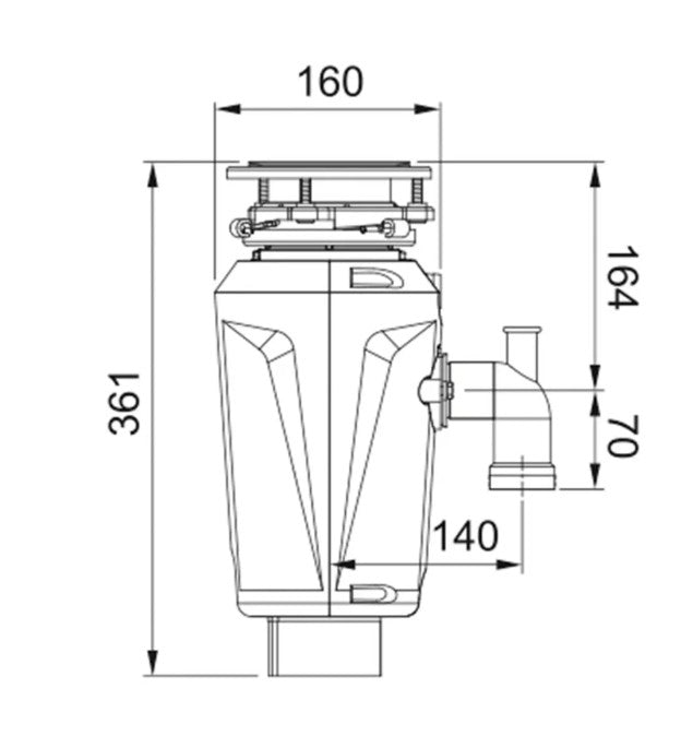 Trituradora de Alimentos Franke Slim 50 1/2 HP