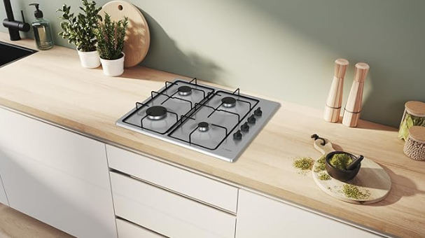 Anafe a Gas Bosch Serie 2 PBP6B5K80 60 cm 4 hornallas Acero inoxidable