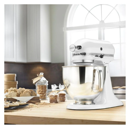 Batidora de Pie KitchenAid Artisan 4,8 L Blanca RKSM150PSRWH
