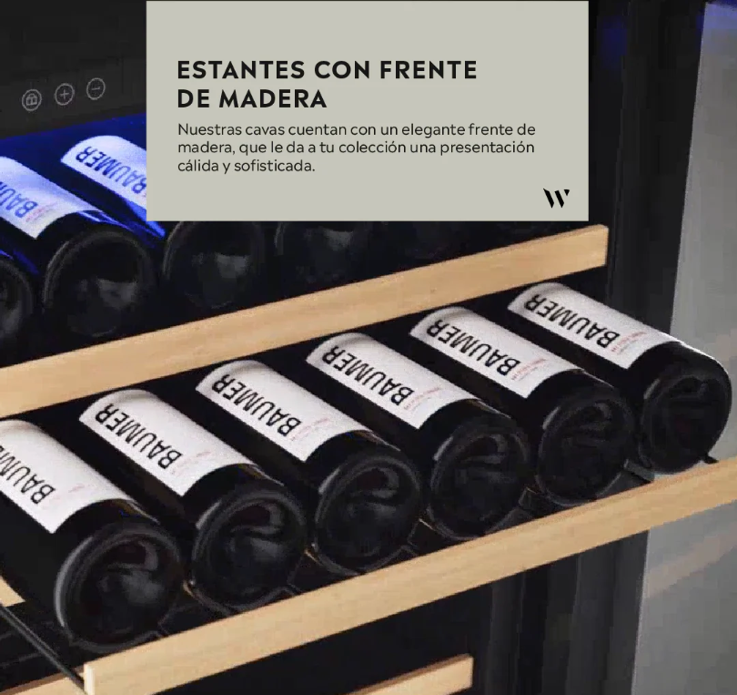 Cava Vinos Winefroz GD400S Simple Temperatura Puerta Vidrio 56 Bot