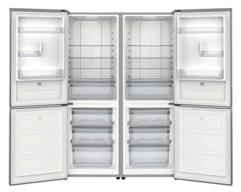 Combo Heladera Side By Side Ocean Italy Combi 580l Dark Inox