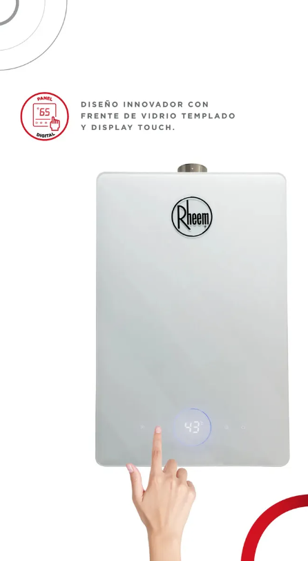 Calefón Rheem NovoTouch 14L Tiro Forzado GN Modelo R7-14L-GN-XI-TF-B
