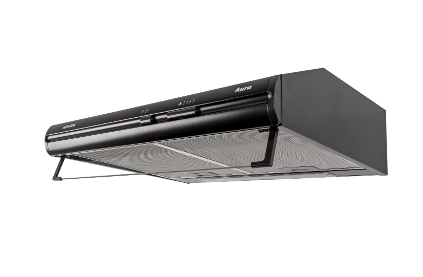 Purificador Spar Aura negro 60cm 3 Velocidades Filtro Lavable