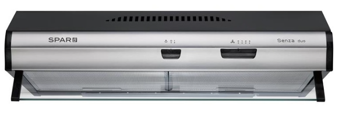 Purificador Spar Senza Duo 60cm sin salida negro