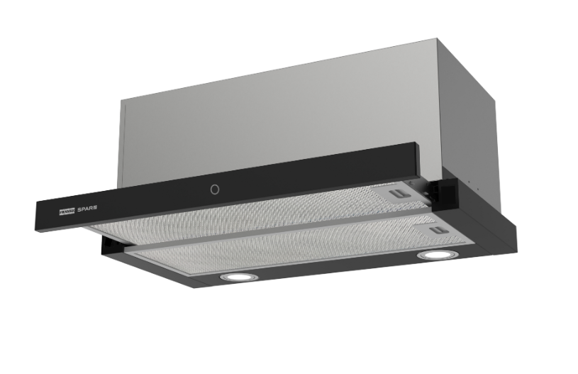 Campana Spar Flexa Touch 60cm Cristal Negro Touch 750m³/h