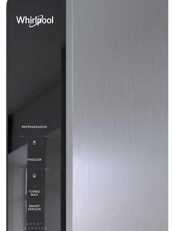 Heladera Whirlpool Xpert AI Inverter No Frost 530L Inox WRE66AKDIM