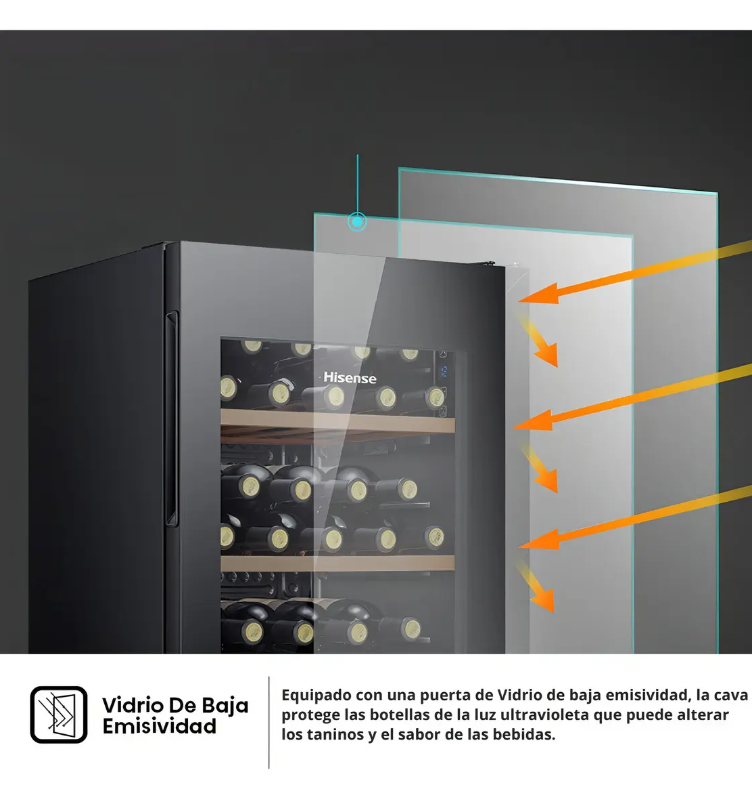 Cava de Vinos Hisense RW12D4NWG0 30 botellas