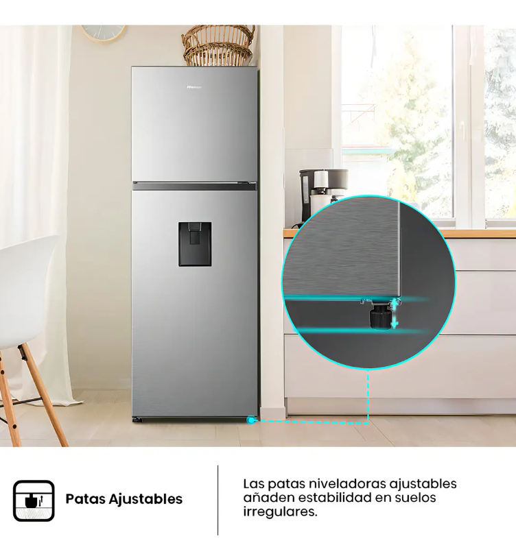 Heladera Hisense Inverter No Frost 346L con Dispenser de Agua RT3N320NMC