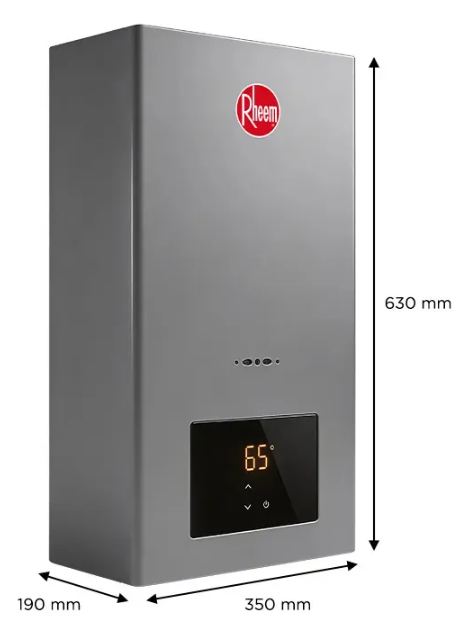Calefon Instantaneo Rheem 14l Gn Tiro Natural Sin Piloto Gris Oscuro Gn R7-14L-GN-XI-D-G