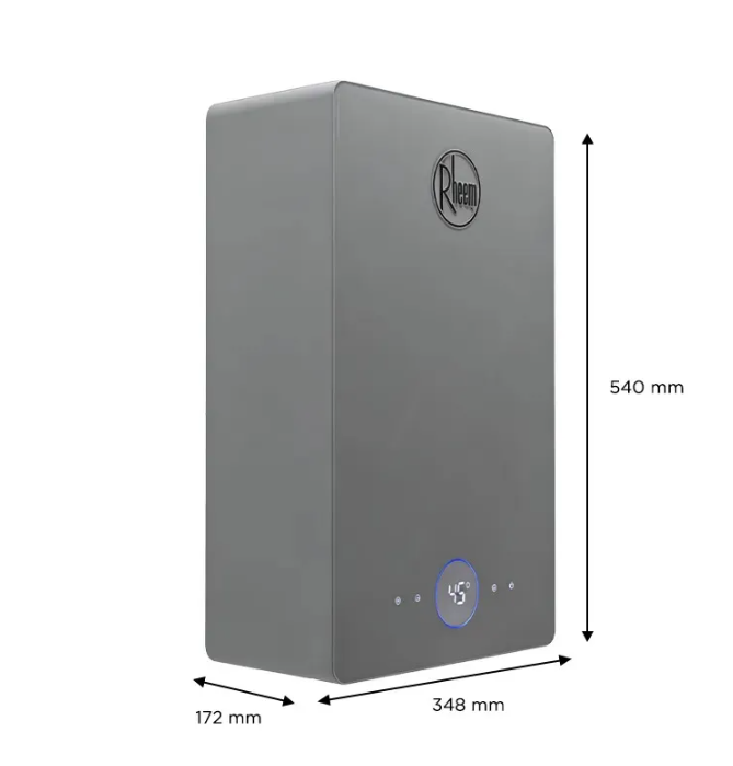 Calefón Rheem NovoTouch 14L Tiro Forzado Inverter Gris R7-14L-GN-XI-TF-G