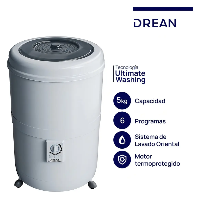 Lavarropas Semiautomático Drean LRDR56SB0 5 Kg