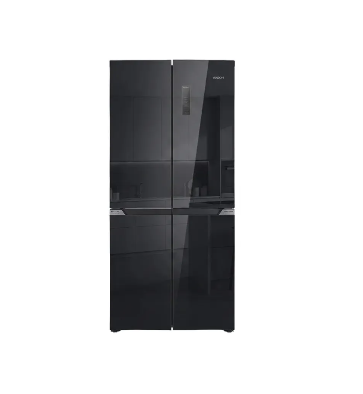 Heladera Vondom French Door FD503GD 503 L Inverter – No Frost – Puerta Negra Espejada – 4 Puertas