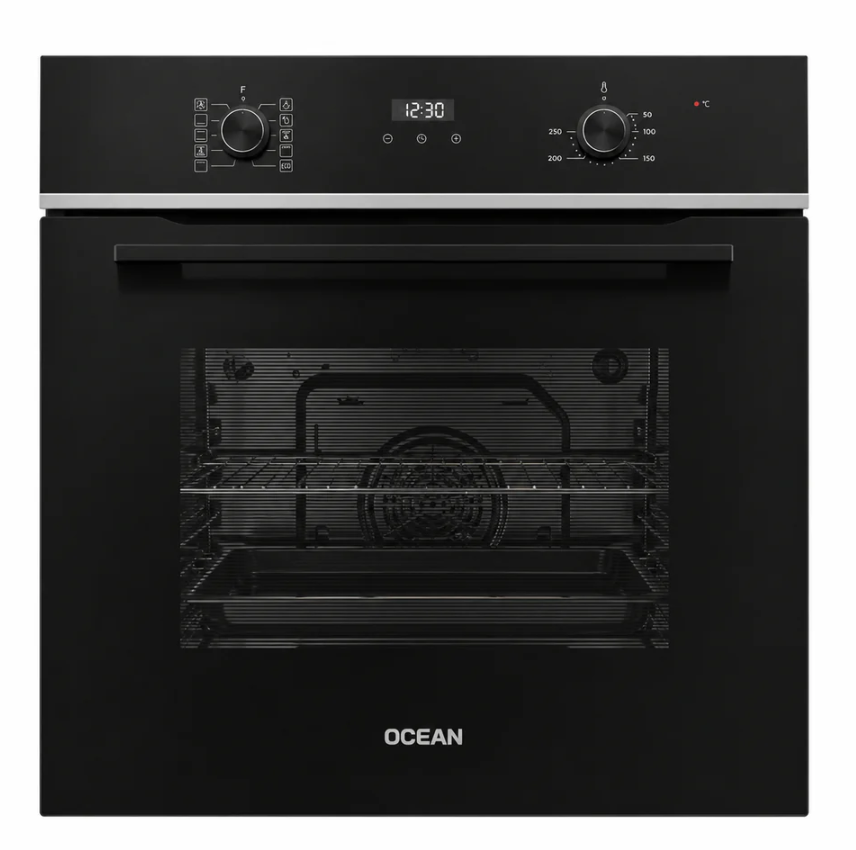 Combo Horno Empotrable 69L + Microondas 44L Ocean Italy Negro OEOM69BEF +  MWOI449TCGB