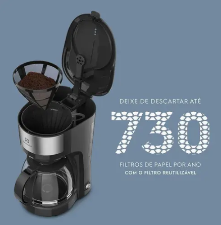 Cafetera Eléctrica Electrolux Efficient ECM20 30 Tazas 1,2 L Negra e Inox