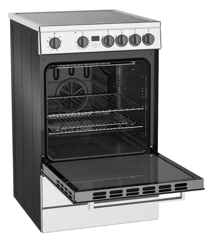 Cocina Eléctrica Whirlpool 55 cm Vitrocerámica 4 Zonas Horno 73 L Inox WFU4VA