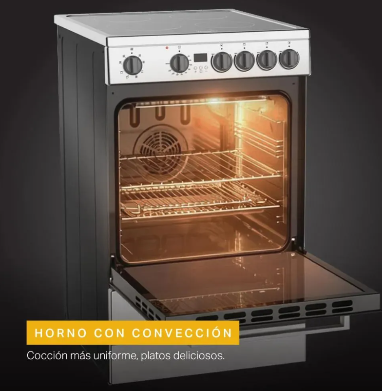 Cocina Eléctrica Whirlpool 55 cm Vitrocerámica 4 Zonas Horno 73 L Inox WFU4VA