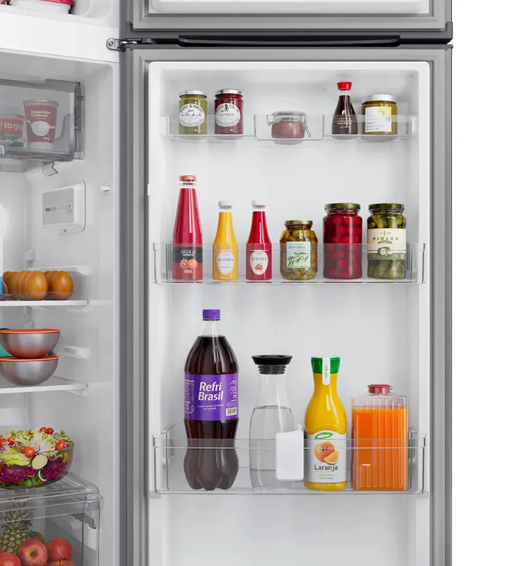 Heladera Whirlpool Xpert Inverter No Frost 383 L Inox Freezer Superior WRM46MK