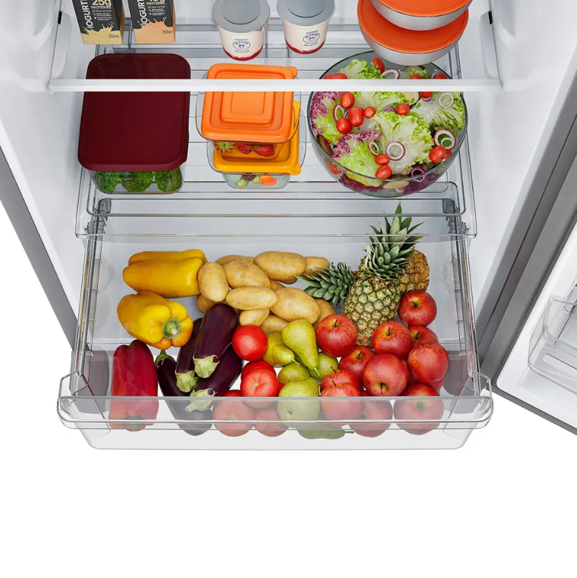 Heladera Whirlpool Xpert Inverter No Frost 383 L Inox Freezer Superior WRM46MK