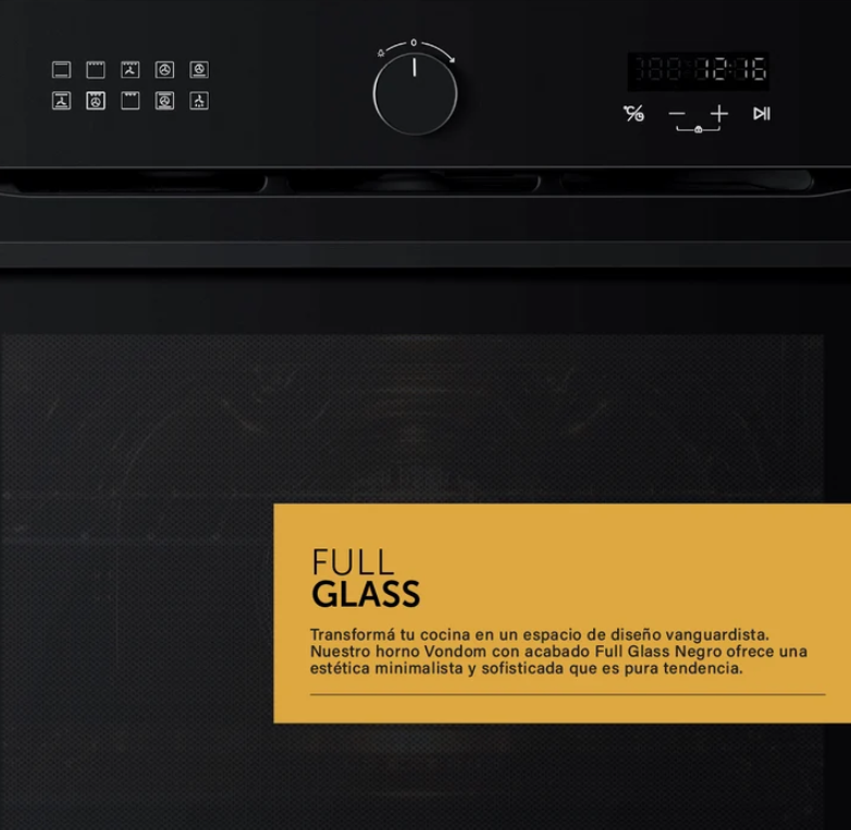 Horno Eléctrico Empotrable Vondom 73 Litros Negro Full Touch TNC60ENG
