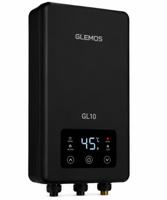 Calefón Eléctrico Instantáneo GLEMOS GL10 Negro GLEM002