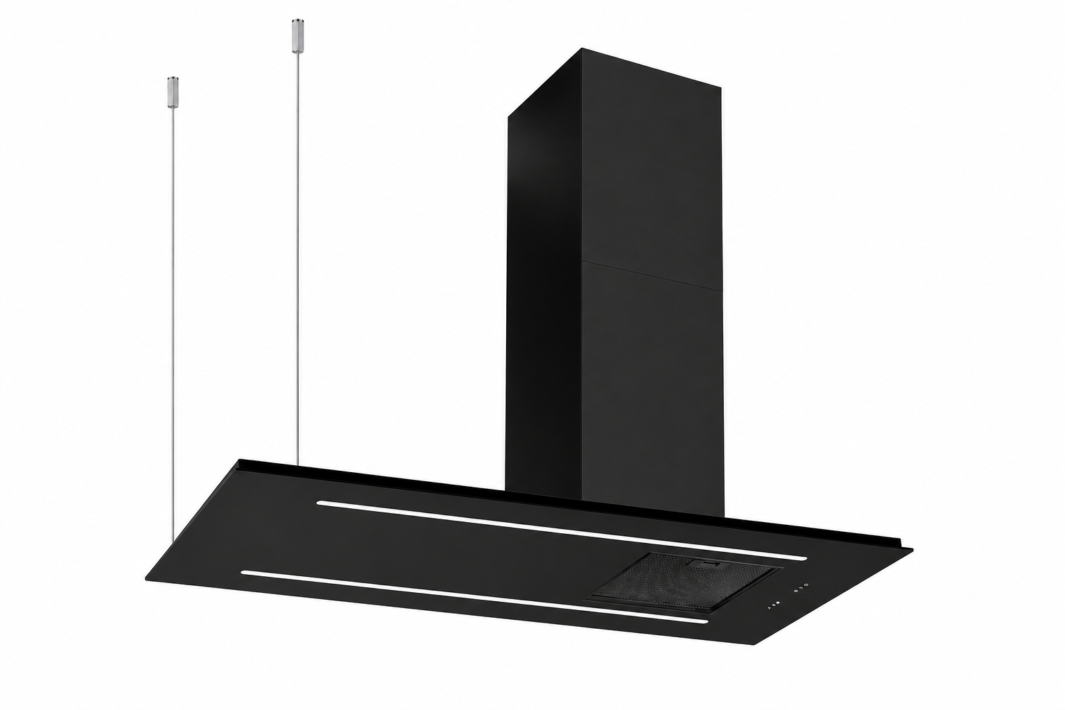 Campana Isla ARTEI CANDIDA 1400mm Negra con Control Táctil